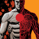 Bloodshot, and some of his blood.